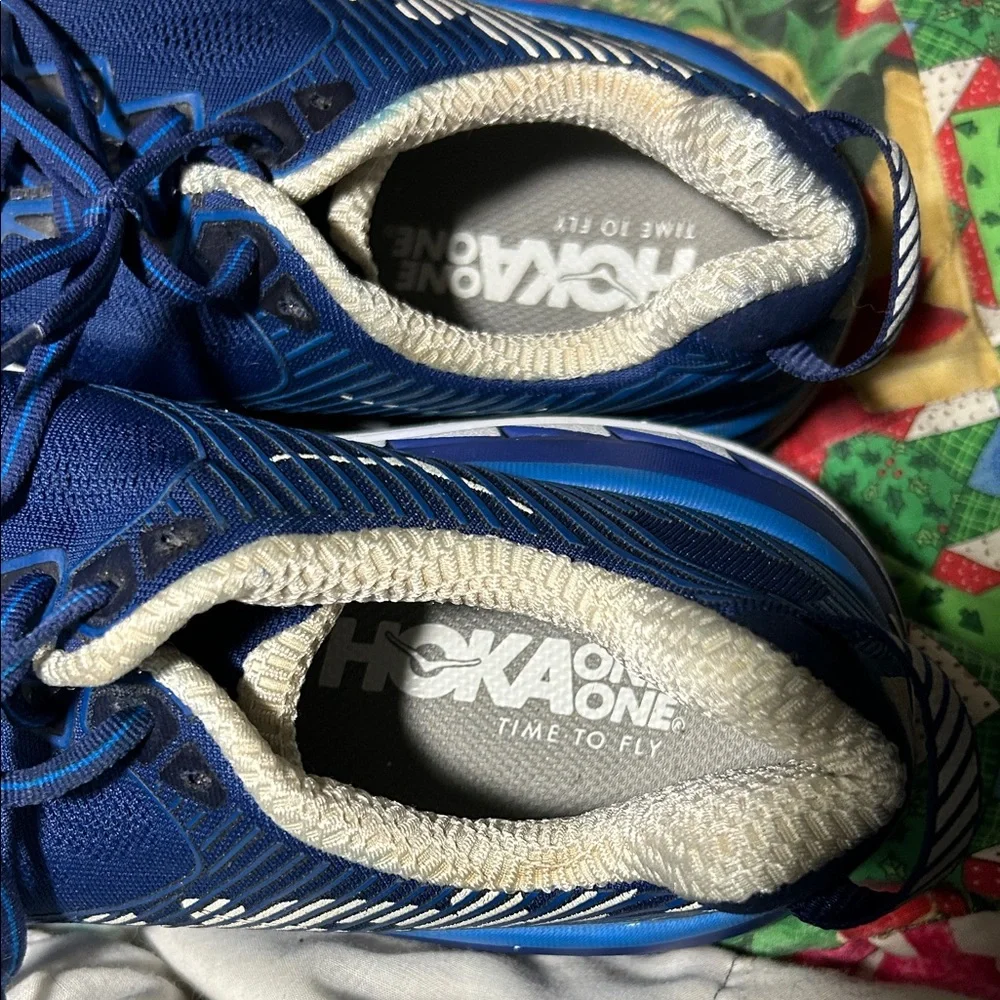 Hoka One One Men’s Blue Mesh Lace-Up Running Athletic Shoes, Sz 9 - Picture 6 of 10